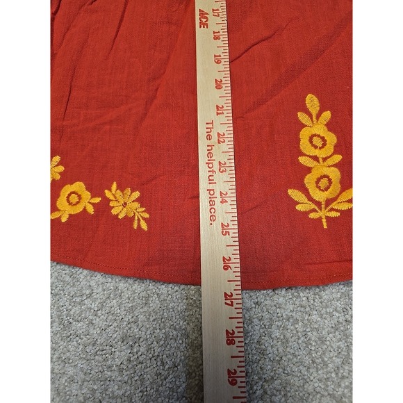 Savanna Jane Floral Embroidered Floral Peasant BOHO Top Size 1X Print Blouse NWT - Picture 5 of 7